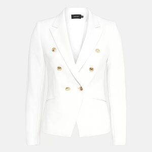 Karen Millen Ivory Blazer with Gold Buttons